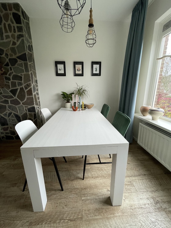 Image 1 of Handmade Wooden Table With 4 Chairs