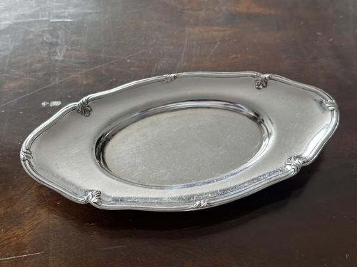 HOKA Small Silver Metal Hors D'Oeuvre Dish 16 Cm / 8 Cm