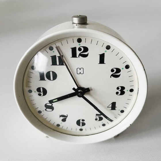 Image 1 of Vintage mid-century HEMA wekker wit 1970s