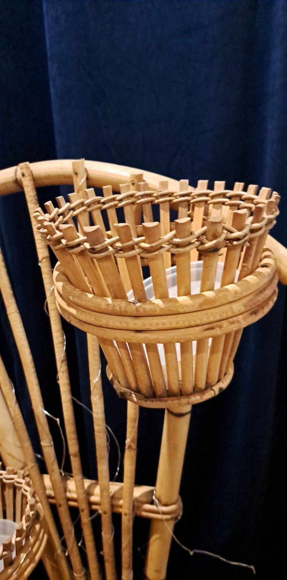 Image 1 of Retro-Blumenständer mit 3 originalen Körben