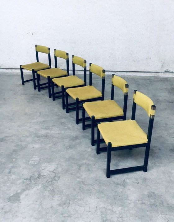 Image 1 of Midcentury Modern Design Eetkamerstoelset van J. Batenburg voor MI, België 1969