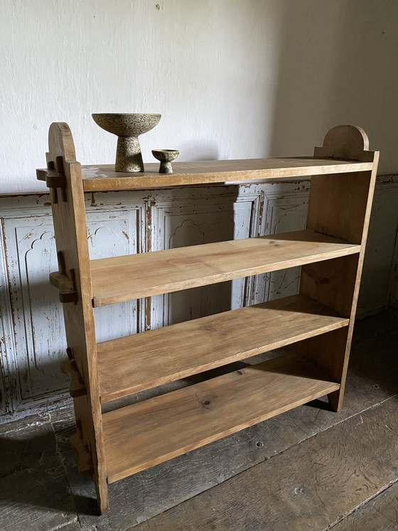 Two antique solid pine floor-standing Bookcases – vintage, Wood (photo 9 of 14)