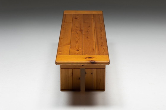 Image 1 of Vintage bench in solid pine by Silvio Coppola for Fratelli Montina, Italy 1970