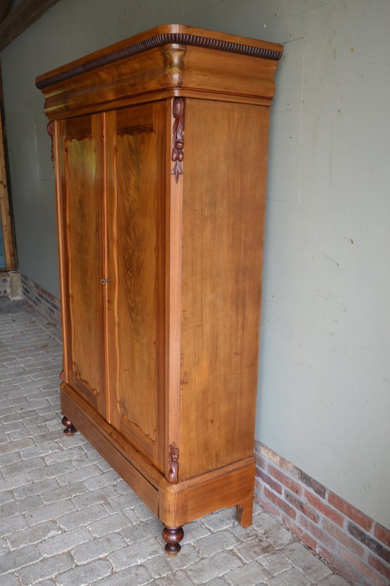 Image 1 of Antique Mahogany Wooden Biedermeier Maid's Cupboard