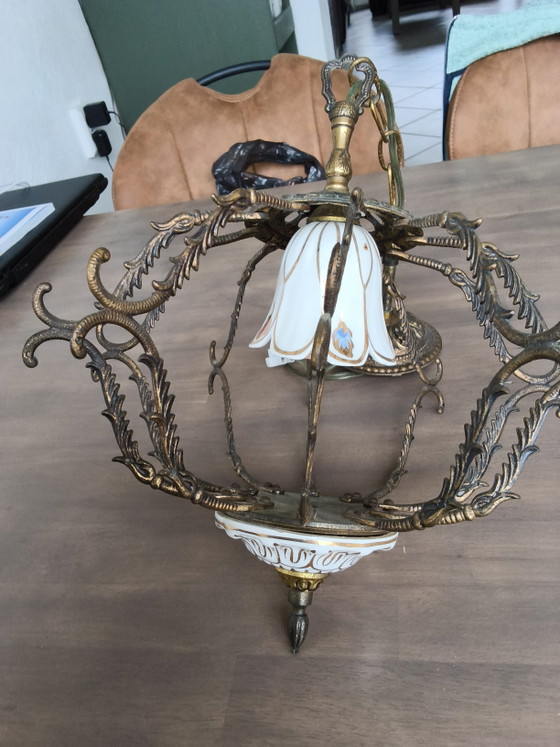 Plafonnier vintage – Porcelain, Copper (photo 7 of 9)