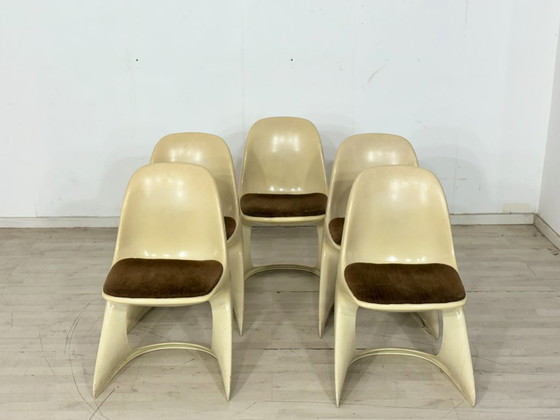 Image 1 of Set van 5 Casalino Casala stoelen / eetkamerstoelen / tuinstoelen – vintage ruimtetijdperk