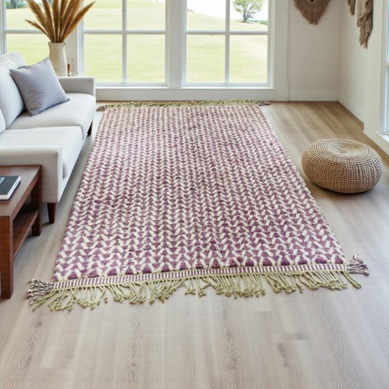 Grand Tapis Bérbere Ambachtelijk 400cmx300cm – Vloerkleden en tapijten, Cotton (photo 8 of 8)