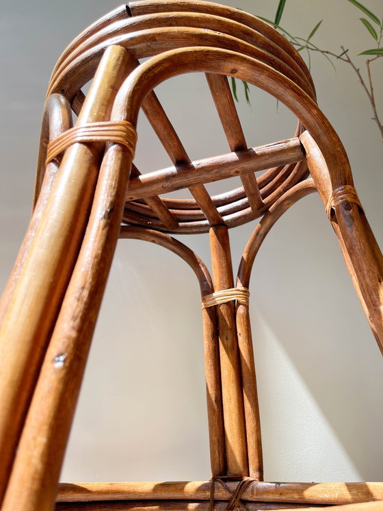 Image 1 of Sgabello da bar vintage in legno curvato, anni '50