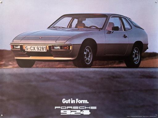 π Porsche 924 β c. 1978 β Original vintage B1 Poster | Offset lithograph | 102 Γ 76 cm | West Germany