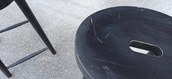 Image 1 of 2 x Vintage Wooden Stools