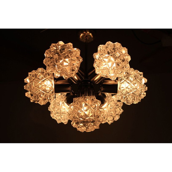 Image 1 of Lustre vintage en métal de Kamenický Šenov