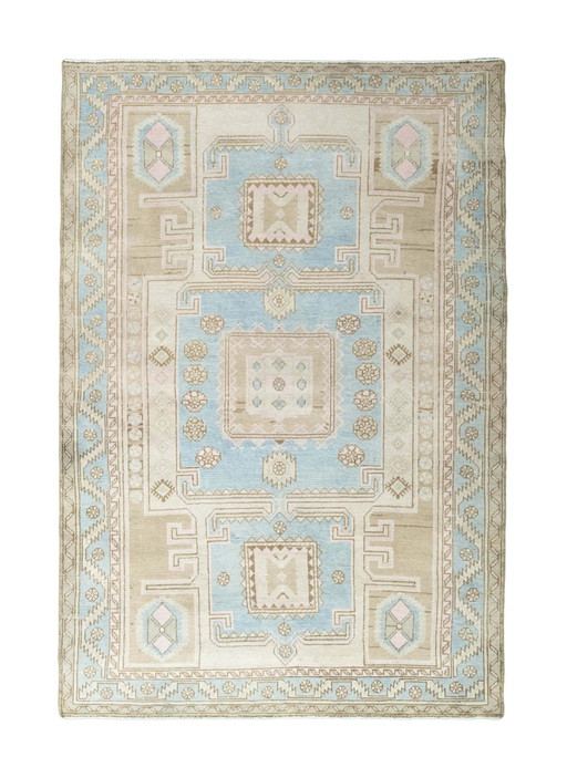 Hand-knotted Vintage Royal Rug - 201 X 136 Cm - Pastel Shades With Oriental Flair