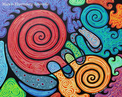 Hand-painted Painting "Colour Your Life"