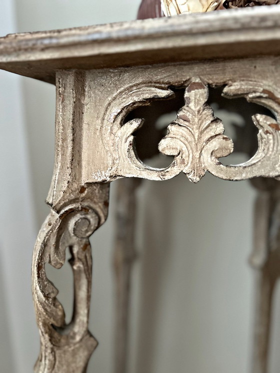 Sellette antica patinata – Stile Art déco – Fascino e autenticità – Console, Legno (photo 6 of 12)