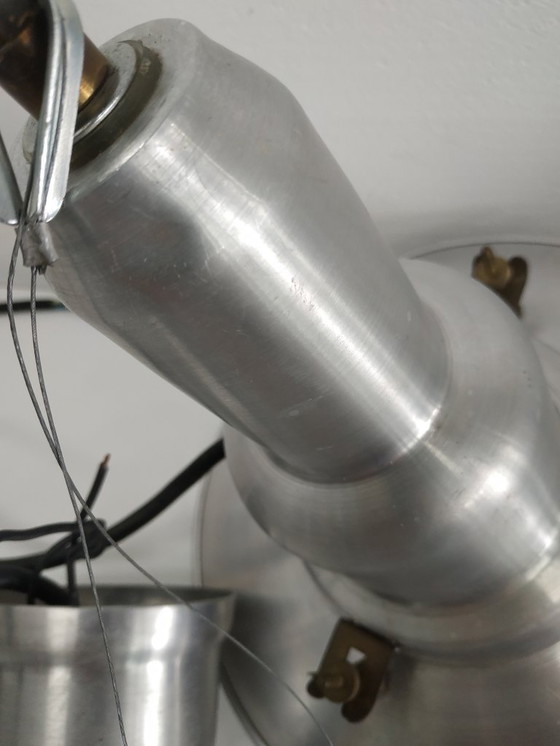 Image 1 of Set of unique and rare 'small' vintage Ucello fisherman's lamps ceiling lamp