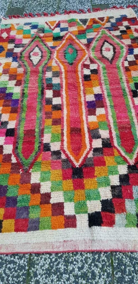 Image 1 of Hand-knotted Berber wool rug 242x147cm