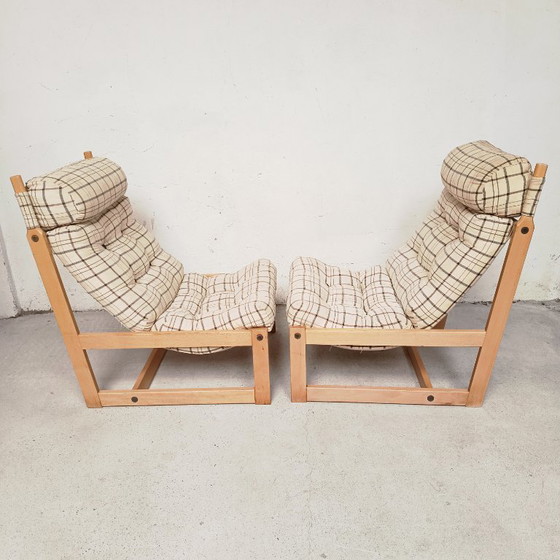 Image 1 of Paar loungestoelen, jaren 1980