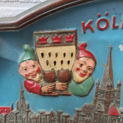 Cologne on the Rhine / Old Copper Sign