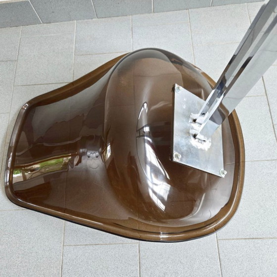 Image 1 of SET DI 4 SEDIE VINTAGE EUROSTEEL DEL 1970, IN PLEXIGLASS E CROMATO, DISEGNATE DA DLG BORIS TABACOFF