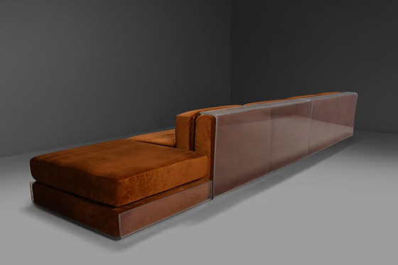 Image 1 of Seltenes Ecksofa aus Acrylglas von Roberto Monsani für Acerbis, Italien 1975