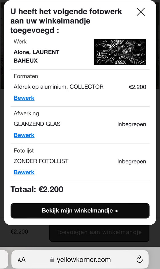 Image 1 of Estampe Laurent Baheux sur aluminium