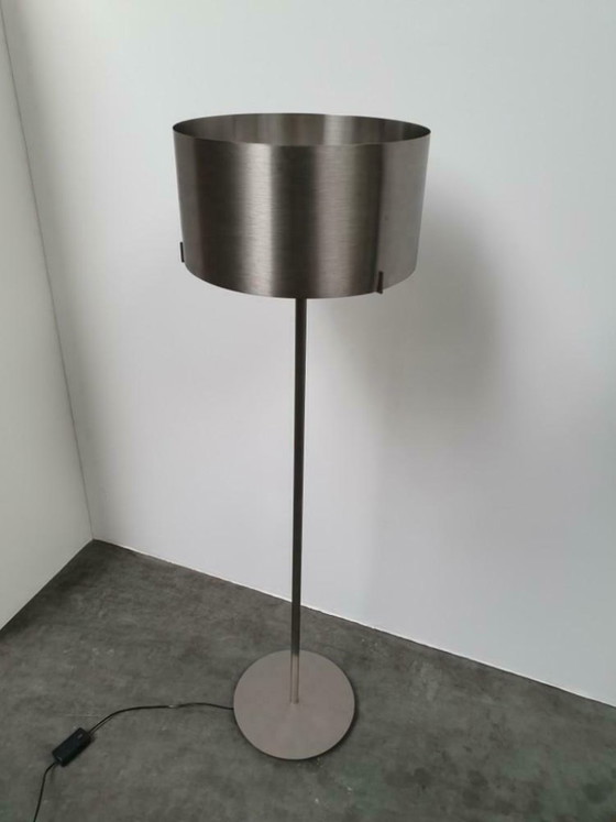 Image 1 of 2 grands lampadaires design en acier inoxydable avec variateur