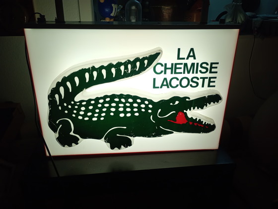 Image 1 of Neon sign Lacoste Paris vintage