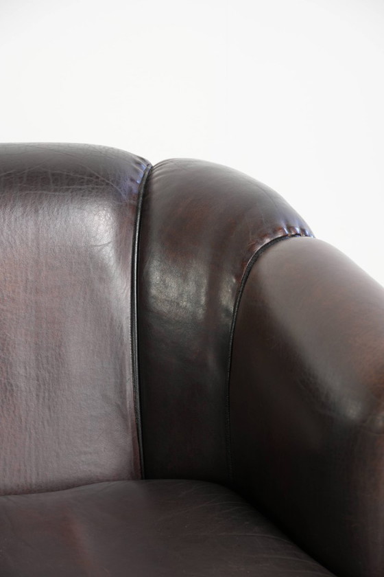 Image 1 of Einzigartiges 3-Sitzer-Sofa aus Schaffellleder mit wunderschönen Farben und einem unverwechselbaren Design