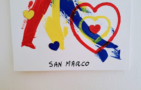 Image 1 of Enzo San Marco - Primaries Love - Artist Painting