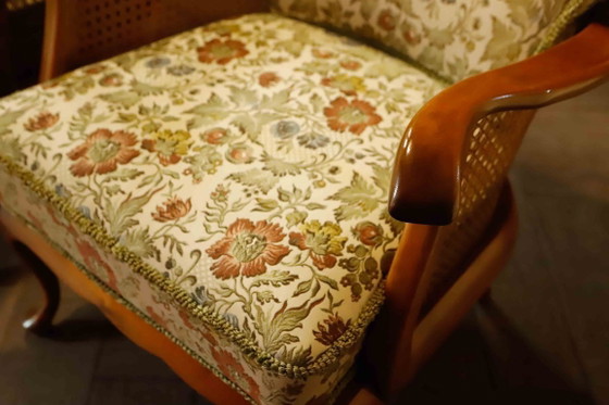 Image 1 of Set aus 2 deutschen Chippendale-Rohrsesseln von Adolf Wrenger