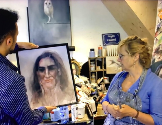 Image 1 of Schilderij Monic Hendrickx (Sterren op het doek)