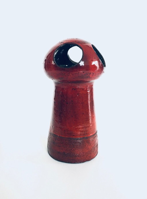 Art Pottery Studio Tower Vase by Emiel Laskaris for Perignem Studios, Belgium 1960's