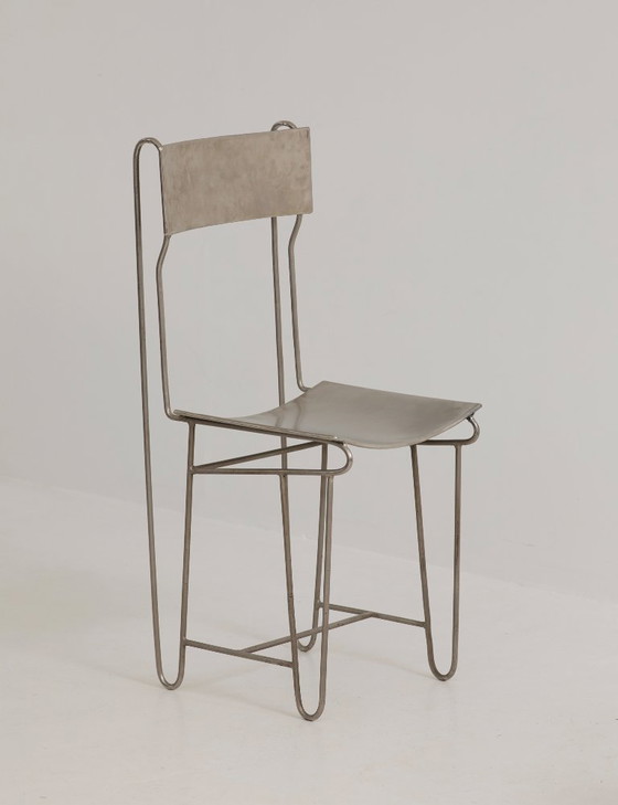 Image 1 of Conjunto de 4 sillas de artista de metal cromado, circa 1960/70