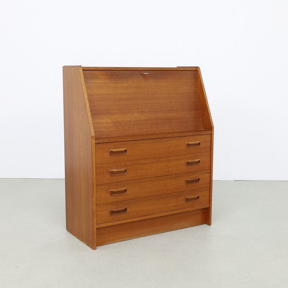 Image 1 of Vintage Danish Chest of Drawers/Secretaire Teak, 1960S