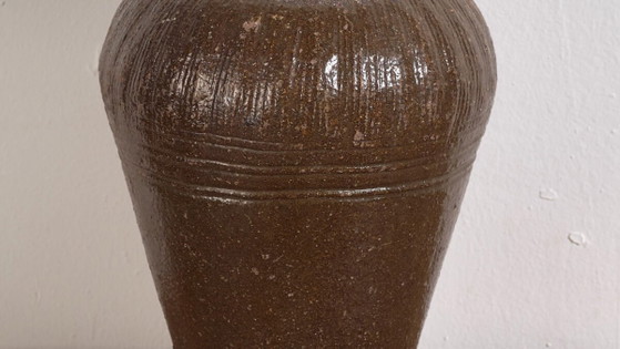 Vaso cinese antico in ceramica in tonalità scure (c.1900) #5 – Vasi (photo 3 of 18)