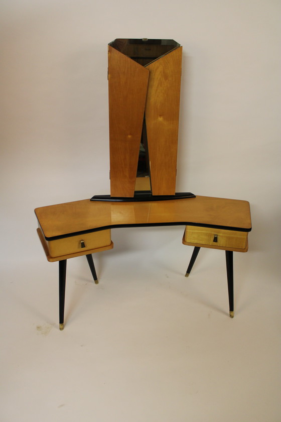 Image 1 of Vintage dressing table vanity table sixties Dutch design kaptafel 