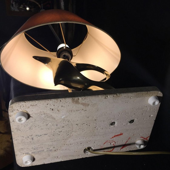 Modernist Sculptural Table Lamp, 1960 – Bronze, Metal, Design (photo 15 of 17)