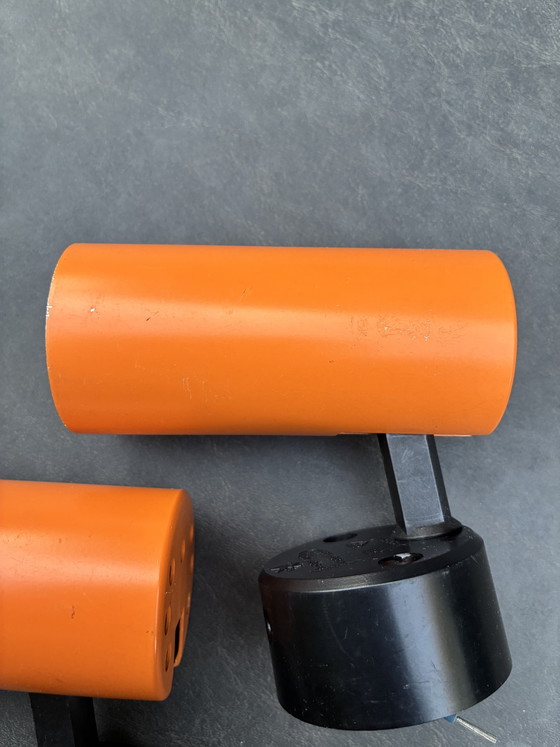 Space Age Wall Spots / Ceiling Lights Orange – Targetti – Retro 70s – Wall lights, Metal, Plastic (photo 5 of 9)