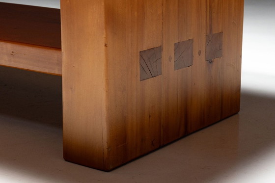 Image 1 of Esstisch aus Alpen-Ulmenholz im Stil von Pierre Chapo, Frankreich, 1960er Jahre