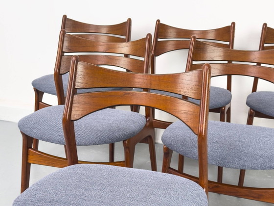 6 Deense Teak Eetkamerstoelen van Erik Buch voor Chr. Christensens, jaren 60 – Mid Century Modern (photo 12 of 24)