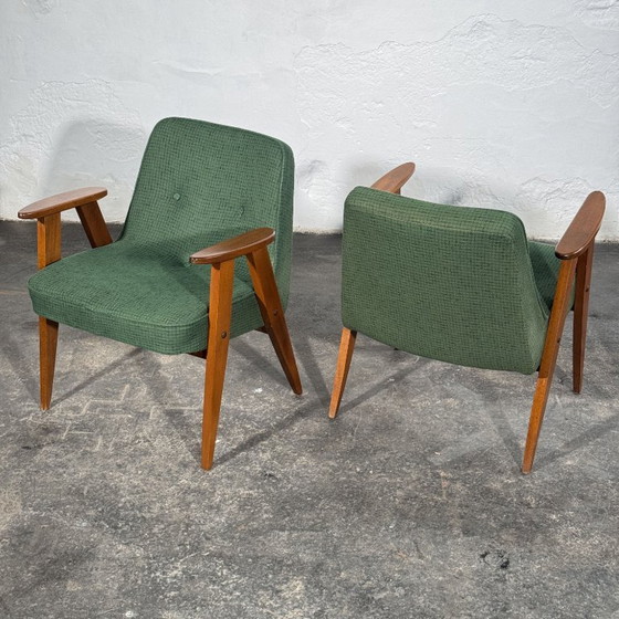 Chierowski Type 366 Lounge Chairs, Pair, 1960s – Józef Chierowski, Armchairs, Textile (photo 2 of 13)