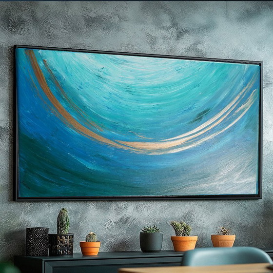 Abstract A1463 - Large Original Painting – Paintings & Drawings, Canvas (photo 3 of 15)