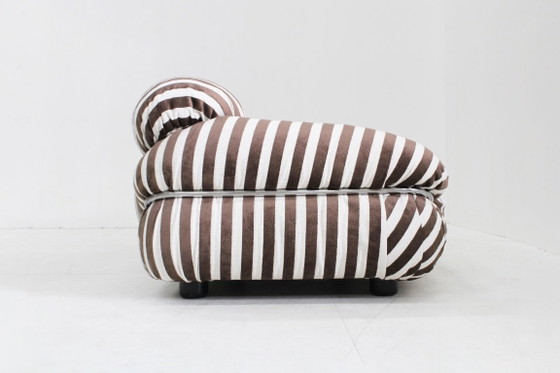 Divano Sesann di Gianfranco Frattini per Cassina anni '70, Divani 3 posti, Tessile, Metallo, Marrone, Vintage (foto 2 di 11)