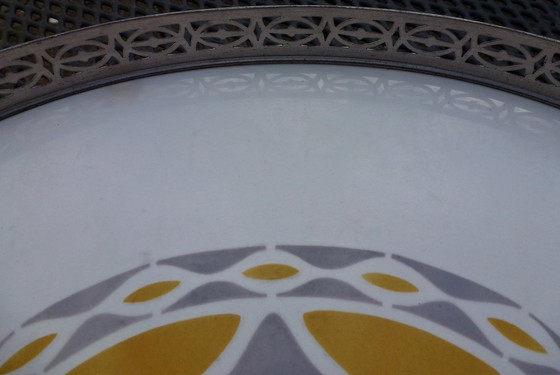 Image 1 of Bandeja ovalada grande de estilo Art Déco, pieza decorativa poco común.