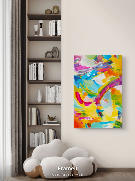 Image 1 of Acrylic painting #rainbowXL 100x150cm