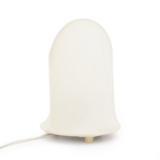 Image 1 of Lámpara de sobremesa con pantalla de tela, años 70