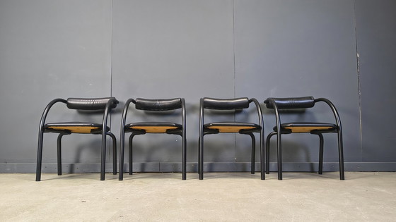 Image 1 of Postmoderne Esszimmerstühle, 1980er Jahre, 4er-Set