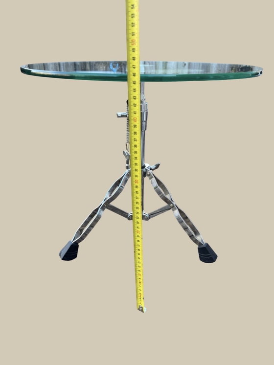 Image 1 of 🥁 UNIQUE DESIGN SIDE TABLE | CYMBAL STAND TABLE | 90s