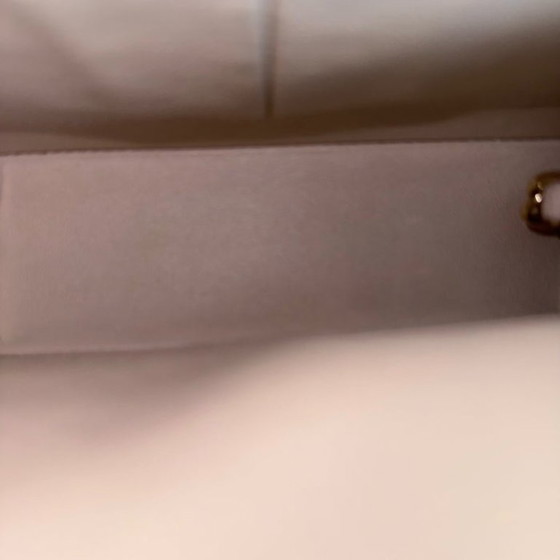 Image 1 of Chanel Classic Flap Small - Caviar 23CM Chevron Cream White Gold Hardware Series 26