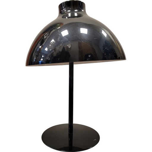 Vintage black metal accent lamp, 1970-1980
